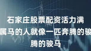 石家庄股票配资活力满满属马的人就像一匹奔腾的骏马